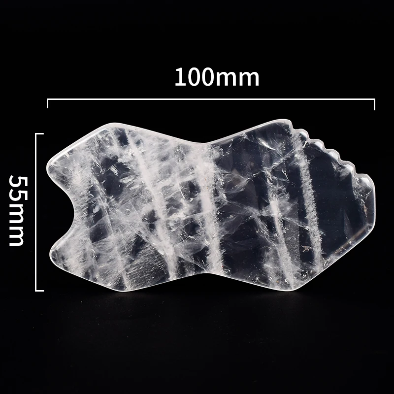 Гребень Rock Quartz Gua Sha инструмент натуральный камень средства для ухода за телом спа иглоукалывание соскабливание многофункциональный массажер для головы лица
