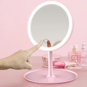 

Makeup Backlit Mirror Light With Natural White LED Vanity Mirror Detachable/Storage Base 3 Modes To espelho lustro LD