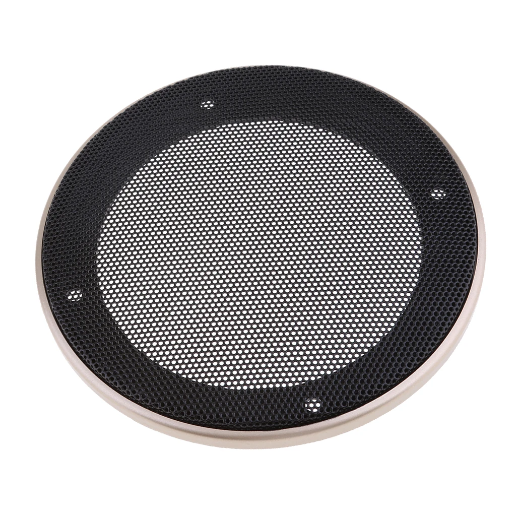 4 Inch Speaker Grills Cover Case With 4 Pcs Screws For Speaker Mounting Home Audio DIY -128mm Outer Diameter Champagne