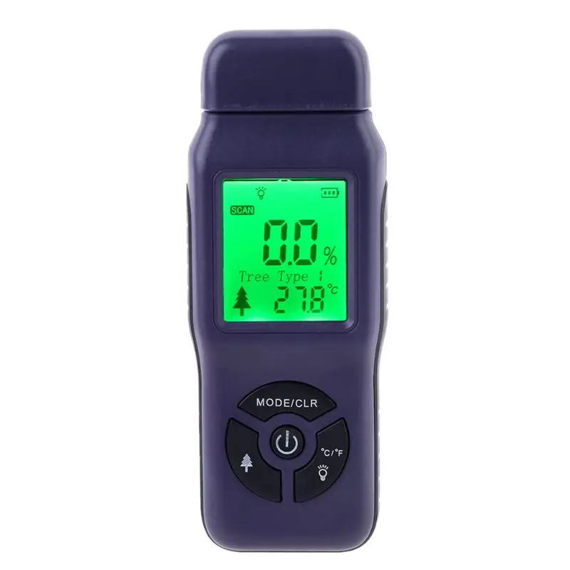 Wood Moisture Meter Humidity Tester Timber Damp Bamboo Paper Detector 2%~70% 649E
