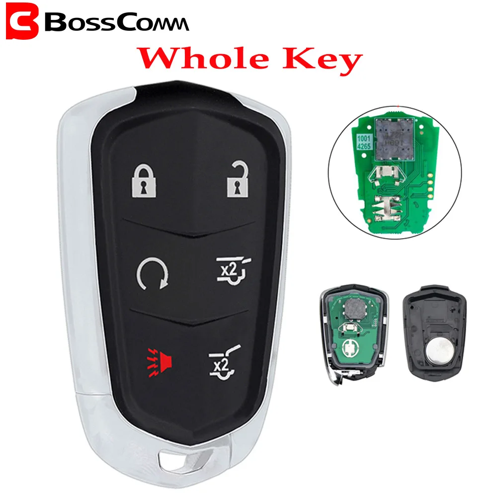 Replacement New Smart Prox Remote Key Case Shell for Cadillac Escalade 2015 2016 