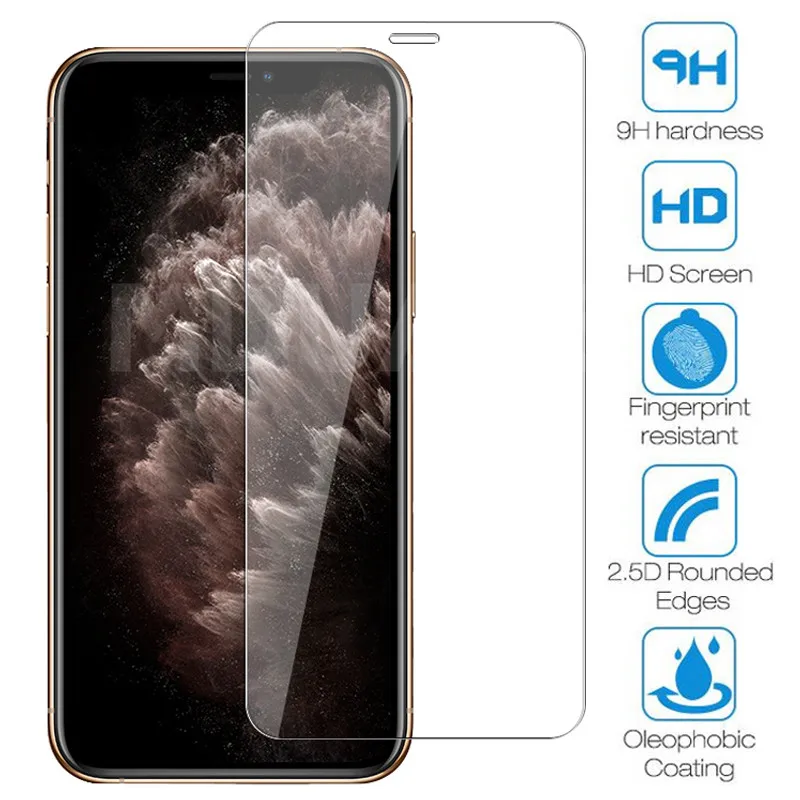 Full Cover Glass For iPhone 11 X XS XR Pro Max Protective iPhone 6 6S 7 8 Plus 5 5S SE 2020 Screen Transparent Protector Glass afbeelding