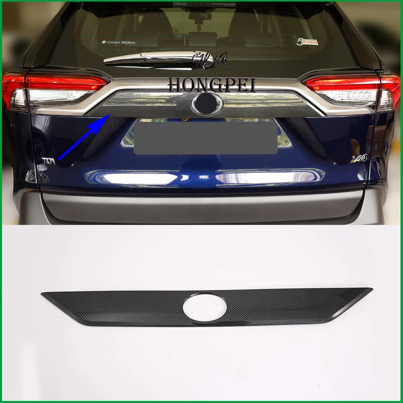 

Car Styling For Toyota 2019 2020 RAV4 RAV 4 ABS Rear Door Trunk Tail Gate Lid Moulding Decoration Cover Sticker Trim Accessories