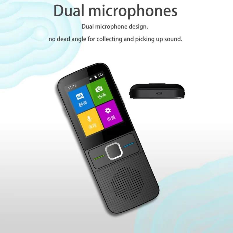 Potable Wifi Translator Real-time Smart Voice Photo Translator with 2.4inch Touch Screen Support 137 Languages Translation