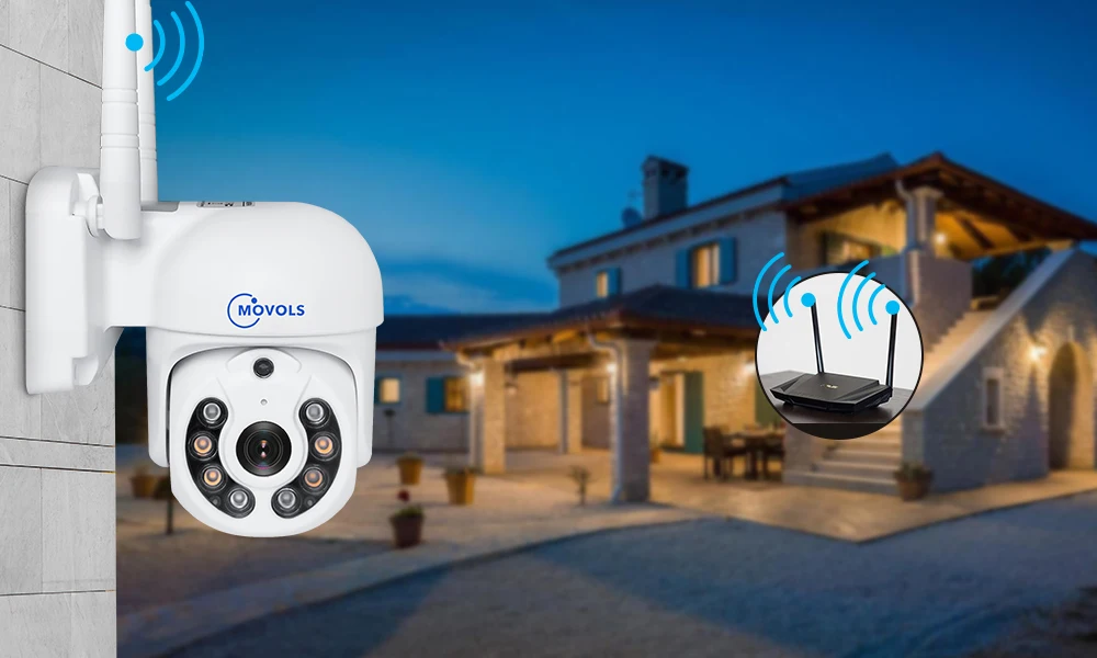 MOVOLS 3MP 5MP IP Camera Smart Tracking Wireless Two Way Audio PTZ Outdoor Water
