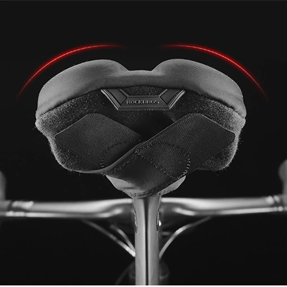 ROCKBROS MTB велосипедное седло Крышка жидкие силиконовые гели седло чехол Полые дышащие удобные мягкие велосипедные аксессуары