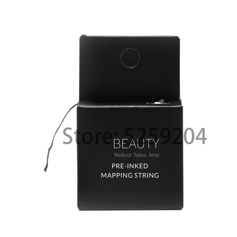 1 box black Новинка, Маркер-линейка для микроблейдинга, 10 шт., предварительно изготовленная линия для ниток, инструмент для измерения бровей, измерительная линейка - Цвет: 1 box black