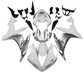 

New ABS Injection mold Full Fairing kit fit for YAMAHA YZF - R1 2004 2005 2006 YZF R1 04 05 06 YZF1000 Custom white silver