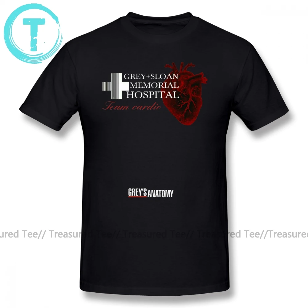Футболка с анатомией Грайса серая футболка надписью Sloan Memorial Hospital Team короткими