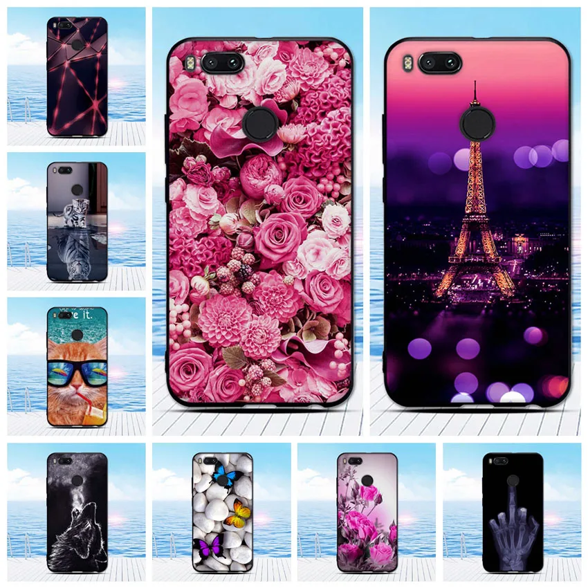 Silicone 5.5&quot for Xiaomi Mi 5X Case Cover Soft TPU A1 Patterned Painted Back Protective | Мобильные телефоны и
