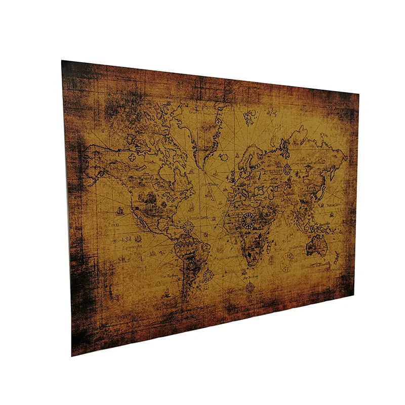 1 Pcs Teaching equipment 72.5*51.5cm Kraft paper Wall Sticker Poster Map Vintage Brown photographic materials decorative H029