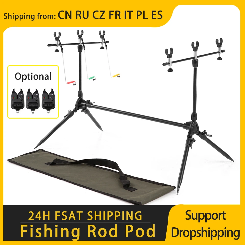 Adjustable Retractable Carp Fishing Rod Stand Holder Fishing Pole Pod Stand J2B6 