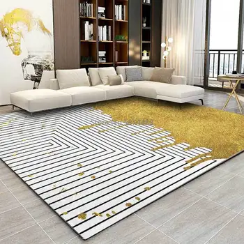 

Fashionable Modern Minimalist Geometric Mosaic Yellow Kitchen Living Room Bedroom Bedside Carpet Floor Mats
