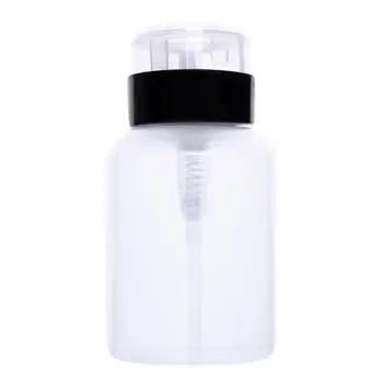 

220ml High-Capacity Empty Pump Refillable Nail Polish Remover Bottles Tools
