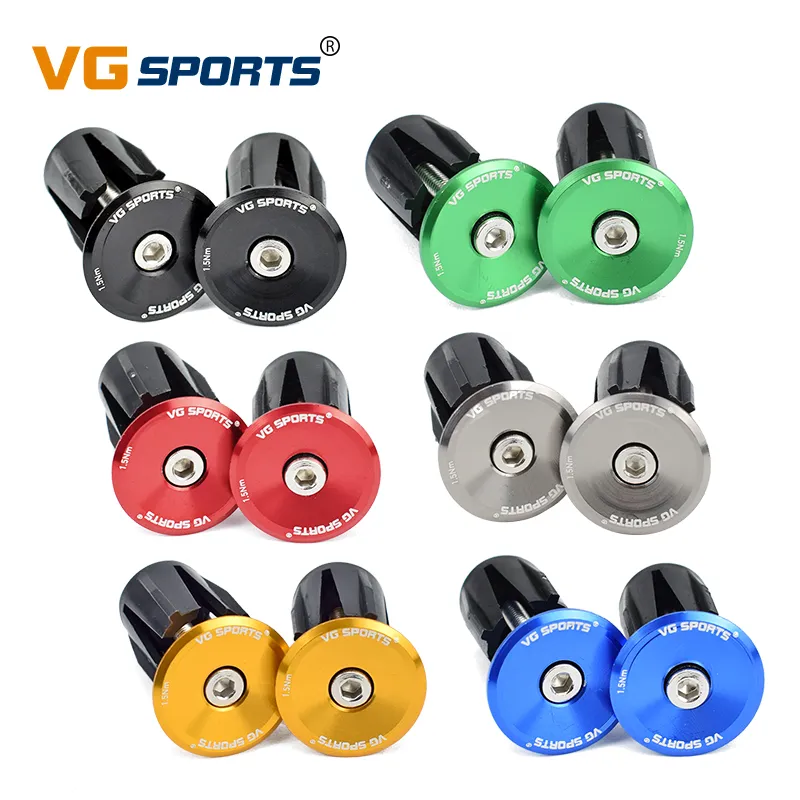 Vg Sports 1 Pair Bike Grip Handle Bar End Cap Aluminium Alloy Mtb