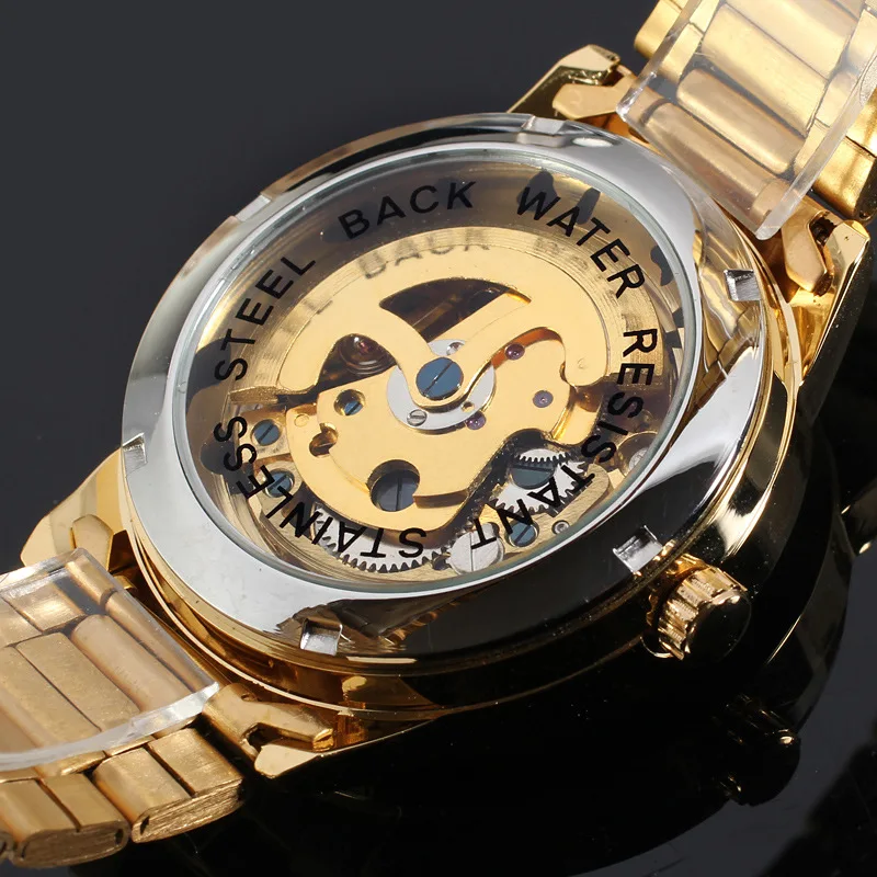 

T-Winner Hollow out Men Fully Automatic Analog Watch Men's Automatic Analog Watch Steel Belt