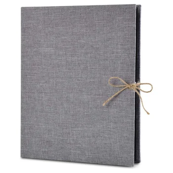 

JEYL Photo Album Scrapbook, Linen Refillable Scrap Book, Vintage Black Pages Memory Book, Back to School Gifts for Children, Wed