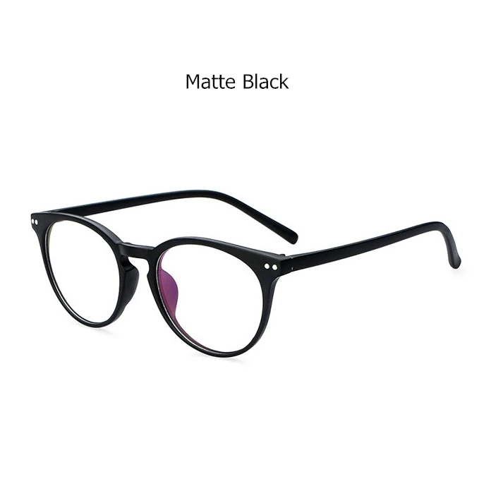 Fashion Anti blue rays computer Glasses Women Men Clear Optical Glasses Retro Transparent Round Eyeglasses Lady Spectacle Frame - Цвет оправы: Matte Black