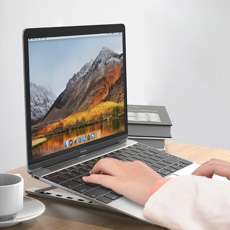 Laptop Stand Foldable Aluminum Alloy Portable Holder for Laptop Macbook Air iPad Stand C387