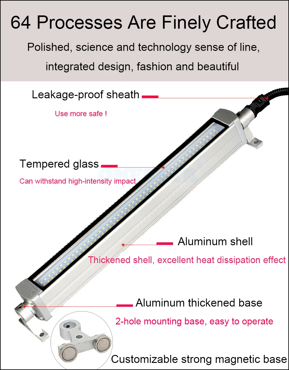 6w led máquina ferramenta luz de trabalho