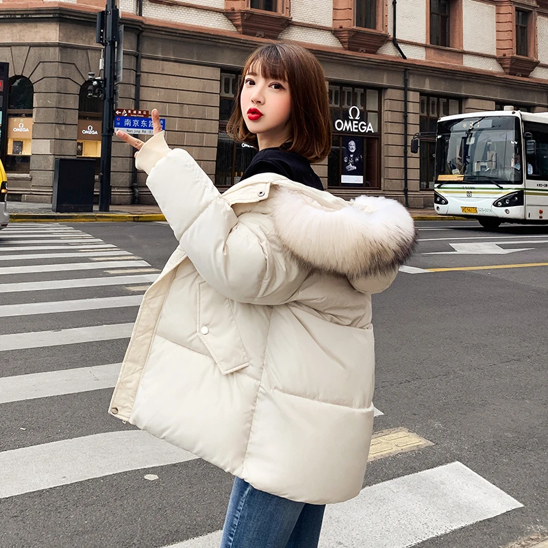 

Plus size fur collar parka down cotton jacket Winter Jacket Women thick Snow Wear Coat Lady Clothing Female Jackets Parkas