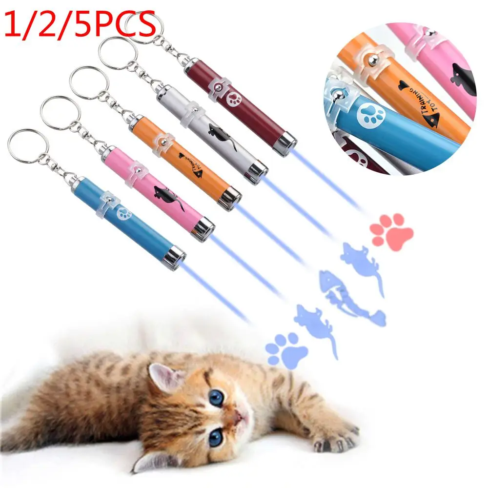 

1/2/5PCS Amazingly Cat Toy Creative and Funny Pet Cat Toys LED Pointer light Pen With Bright Animation Mouse