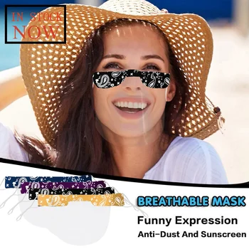 

Mini Shield Washable Reusable See Through Face Mask Transparent Pvc Visual Mask Fashion Mouth Masks Windproof Mouth-muffle