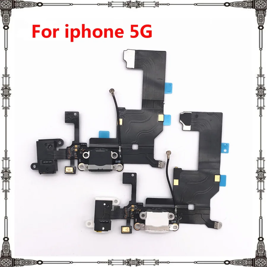 10 Piece USB Charging Dock Flex Cable For iPhone 5 5S 6 6S 6p 7 7Plus Headphone Jack Audio Charger Port Connector Replacement
