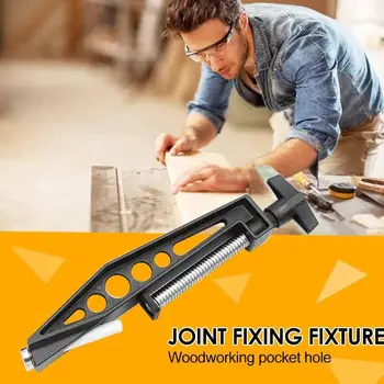 

Pocket Hole Joints Fixed Clamp Slant Hole Pull Clip High Temperature Quenching Process Hardness Woodworking Slant Hole Clamp