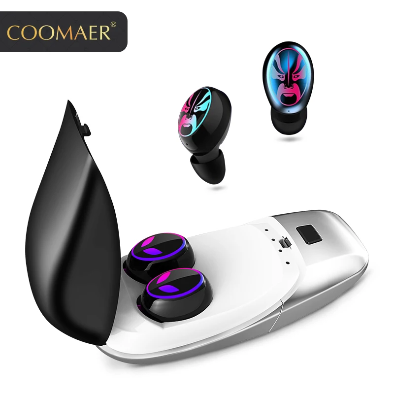 

TWS wireless Bluetooth headset Bluetooth 5.0 stereo noise reduction gaming headset, IPX7 waterproof smart fingerprint touch