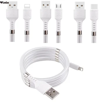 

Super Calla Self Winding USB Magnetic Absorption Magic Fast Charging Data Cable Neatest Durable Charging Cable For Apple IPhone
