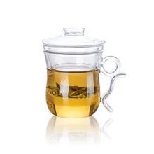 1 х 300 мл жаропрочное стекло цветочный чайник офисные чашки с пряжкой ручка