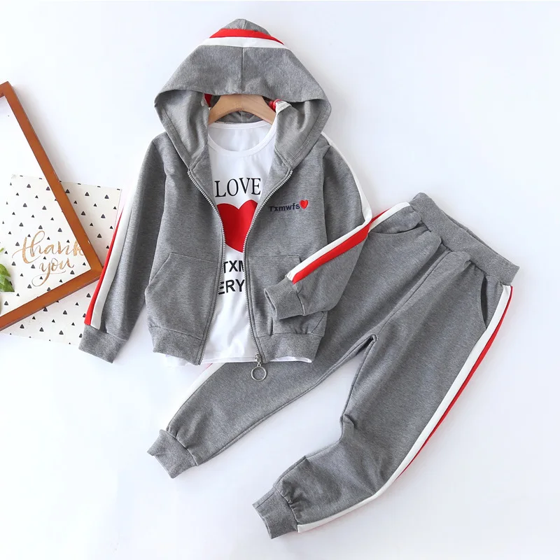 

2019 Spring And Autumn New Style Long Sleeve Sports with Set Zipper Embroidered Brace Three-piece Set
