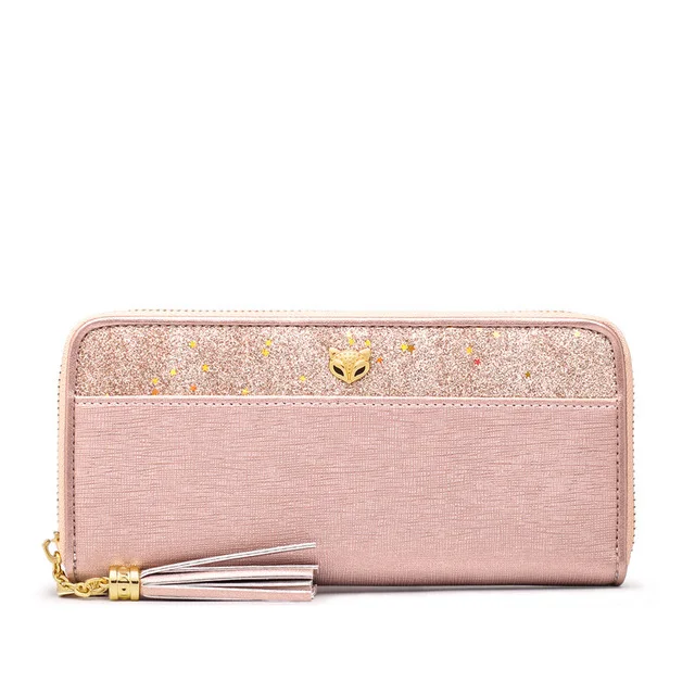 Foxer Loly Women Cowhide Leather Long Wallets Foxer Loly Women Cowhide Leather Long Wallets