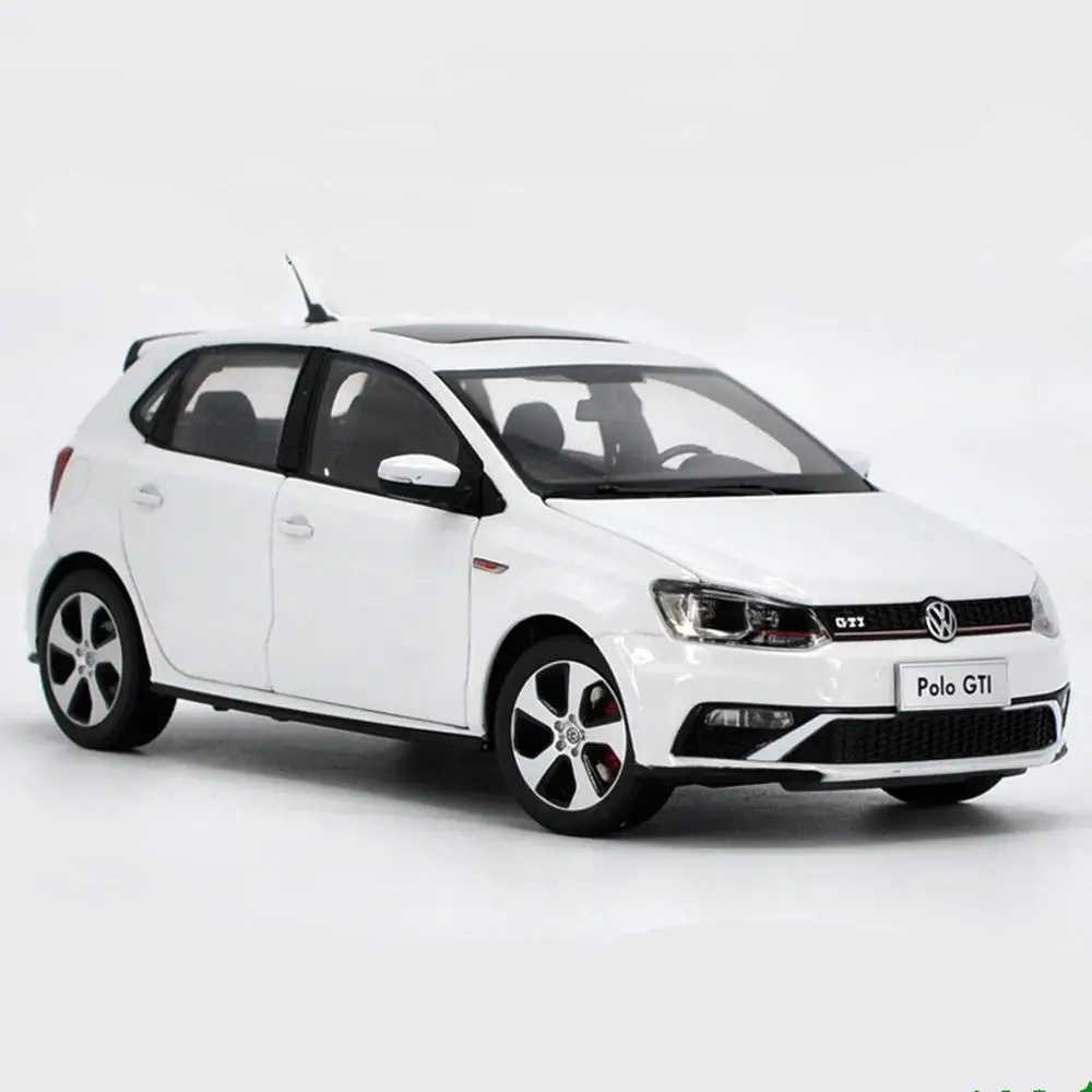 1/18 весы VW Volkswagen POLO GTI белые литые под давлением автомобильные модельные игрушки, коллекционные