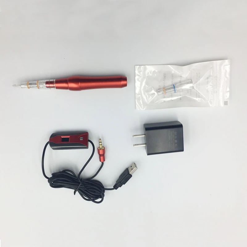  1pc Microblading Machine Pen with Needles Professional Digital Tattoo Gun Machine for Semi Permanen
