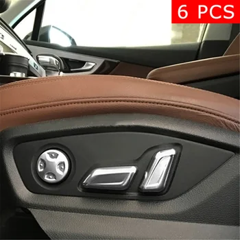 

Chrome Parts Fit For Audi Q7 2016 2017 2018 Interior Seat Adjustment Switch Knob Button Cover Trim Moulding Accessories