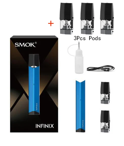 SMOK INFINIX 2& INFINIX Pod Комплект 450 мАч и 250 мАч батарея 2 мл картридж Vape ручка испаритель электронная сигарета - Цвет: INFINIX with Pods