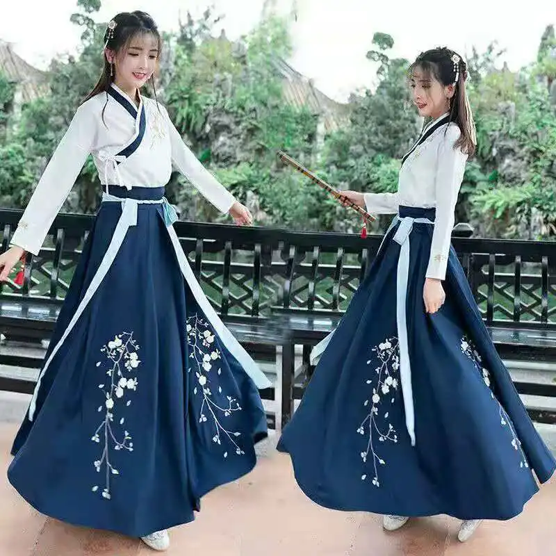 

Hanfu Mulheres Women Plum Hanfu Costume Dress Fairy Skirt Fresh and Elegant Huaqing Pavilion Hanfu Clothing Chinese Style