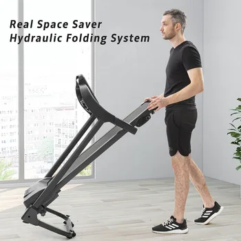 

Indoor Stylish Compact Fitness Folding Treadmill Suit For Small Spaces Four-layer High-quality Running Belt Running Equipment