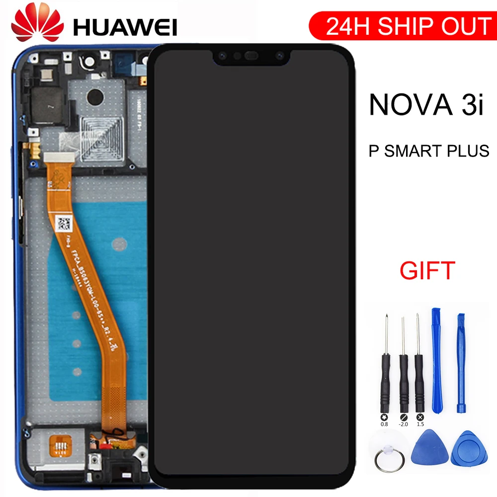 Оригинальный дисплей P Smart Plus для Huawei ЖК с рамкой сенсорный экран LX1 Nova 3i