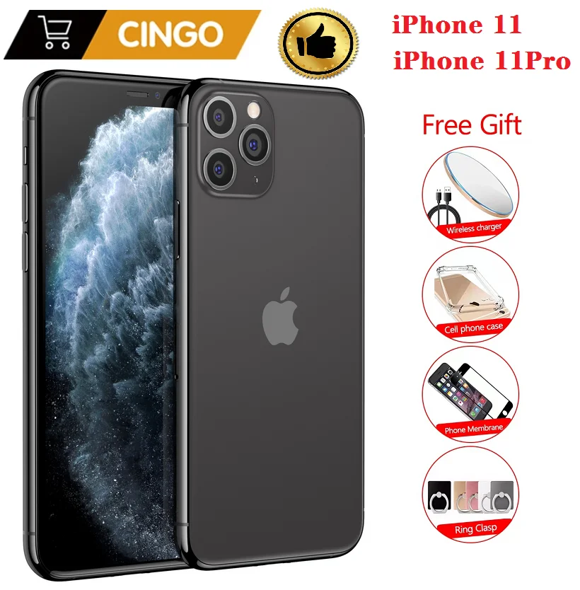 Original without lock Apple iPhone 11 64GB/128GB/256GB iOS A13 12MP camera 6.1&amp5.8 inch screen NFC smartphone LTE iphone11pro | Мобильные