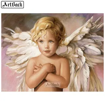 

Full square / round 5d diamond painting baby angel diamond mosaic little boy portrait 3d diamond art embroidery