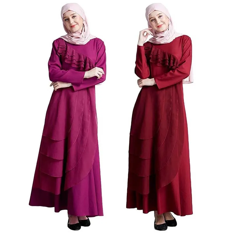 

Abaya Dress For Women Muslim Fashion Robes Long-sleeved Arab Dubai Long Hijab Dress Femme Robe Turkish Islamic Clothing