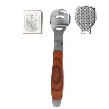 

Stainless Steel Wooden Handle Scraper Knife To The Dead Skin Pedicure Knife Repair Old Pedicure Foot Pedal