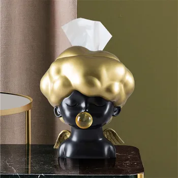 

Nordic Room TV Cabinet Wine Cabinet Decoration Statue Modern Minimalist Home Decor Creative Cute Tissue Box Decoration A1723