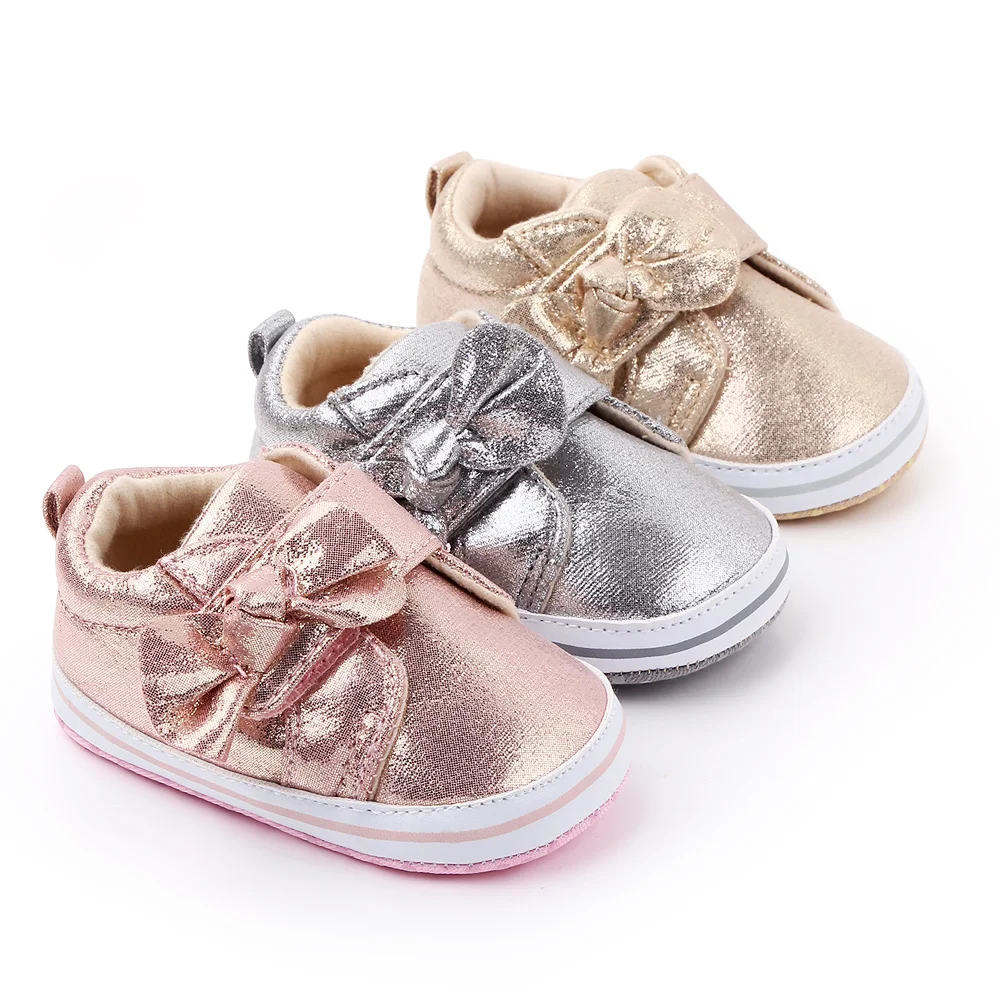

Baby Girls Shoes Bowknot Prewalker Sneaker Cotton Kid Casual Anti-slip Soft Sole Toddler Footwear First Walker
