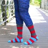 Hommes chaussettes nouvelle haute qualité marque classique rayé chaussettes peigné coton coloré heureux mode décontracté harajuku chaussettes hommes ► Photo 3/6