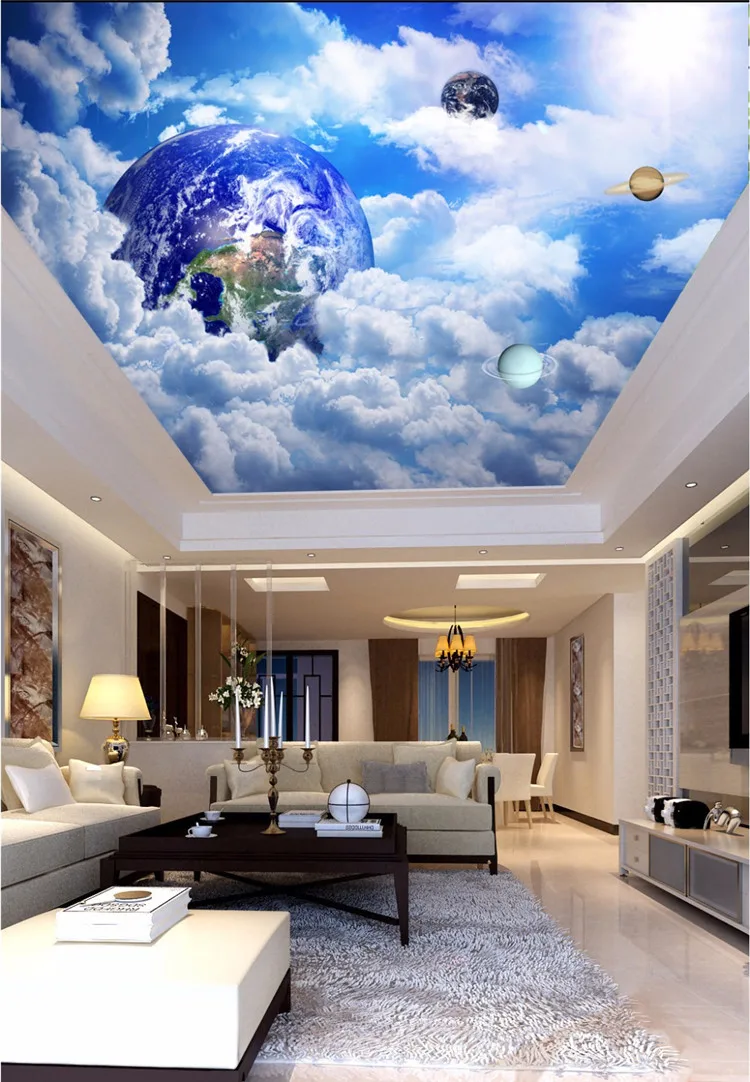 

Customize any size wallpaper fresco photos fantasy universe sky ceiling fresco colorful Galaxy room ceiling painting