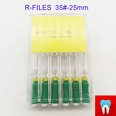 1pack(35-25mm) 66 шт. 6#~ 80#25 мм зубные ПроТейпер R файлы корневого канала стоматолога материалы Стоматологические инструменты ручного использования из нержавеющей стали Reamers - Цвет: 1pack(35-25mm)